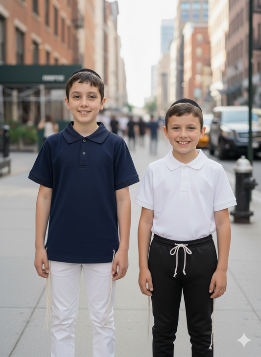 Kids Tzitzit Polo Shirt